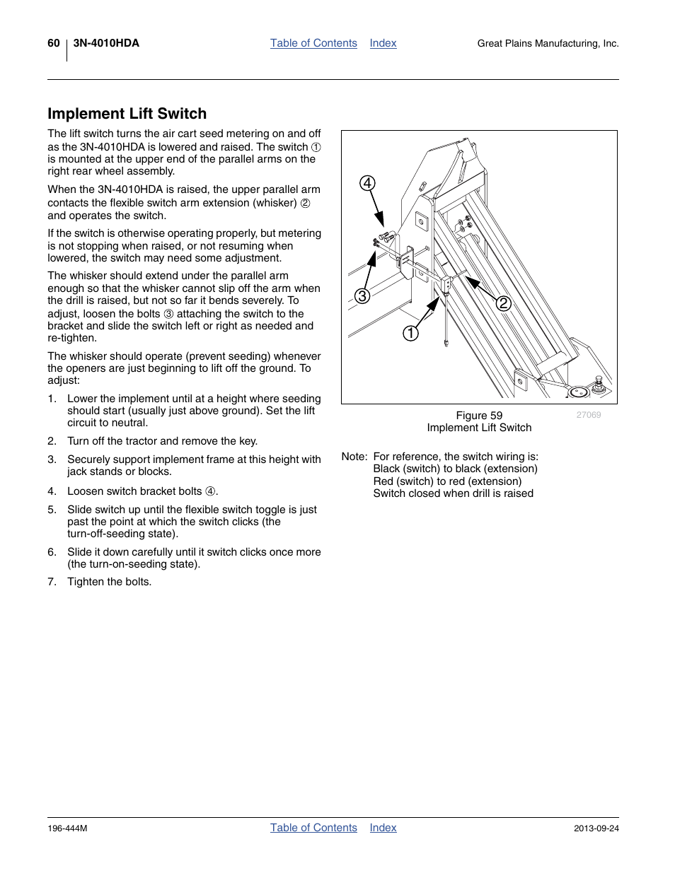 Implement lift switch | Great Plains 3N4010HDA Operator Manual User Manual | Page 64 / 92