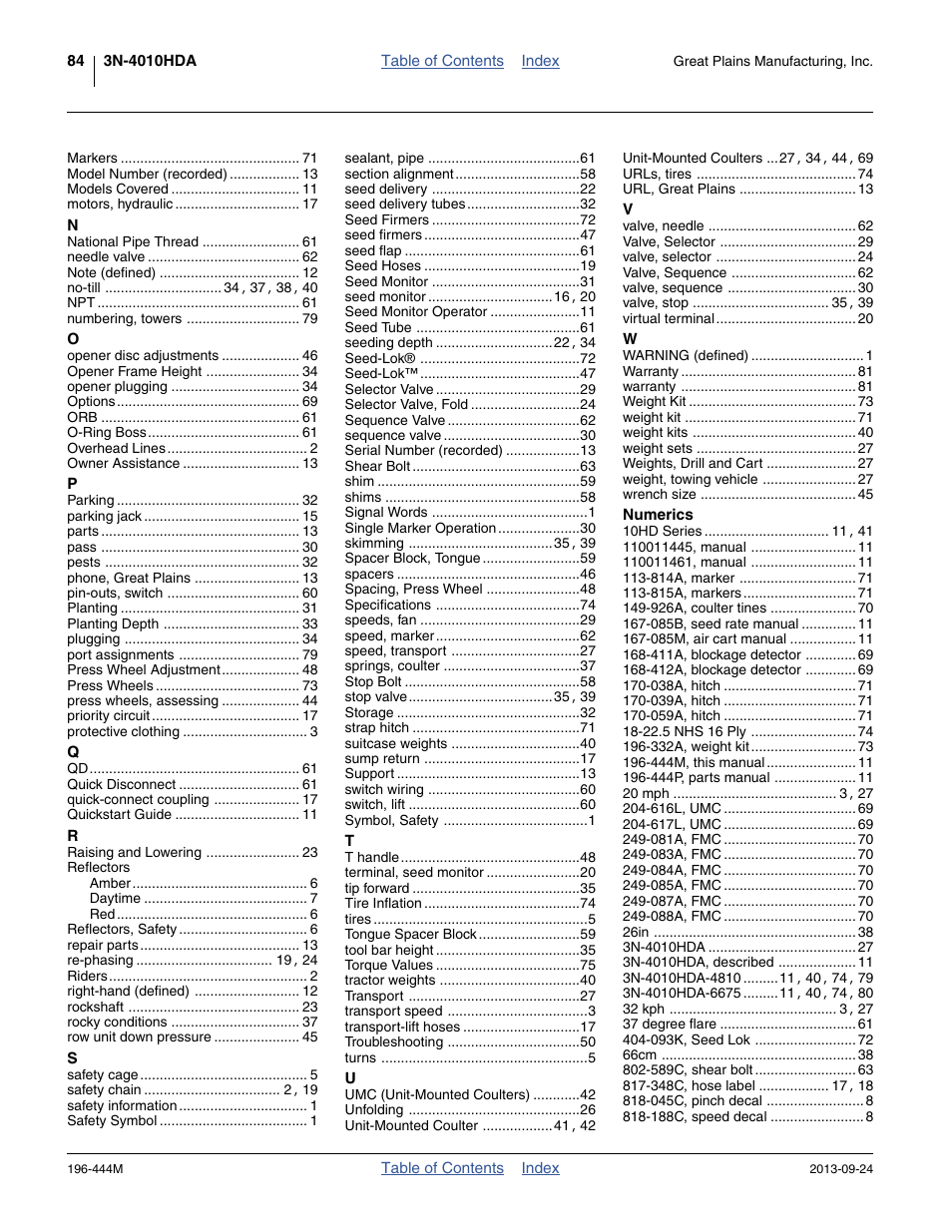 Great Plains 3N4010HDA Operator Manual User Manual | Page 88 / 92