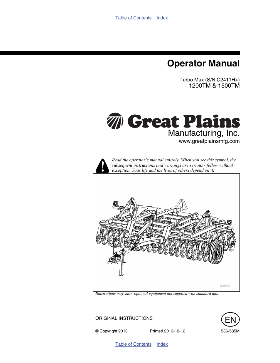Great Plains 1500TM Operator Manual User Manual | 38 pages