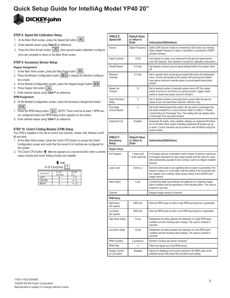 Quick setup guide for intelliag model yp40 20 | Great Plains YP4025-2420 24 Row 20-Inch Quick Start User Manual | Page 3 / 5