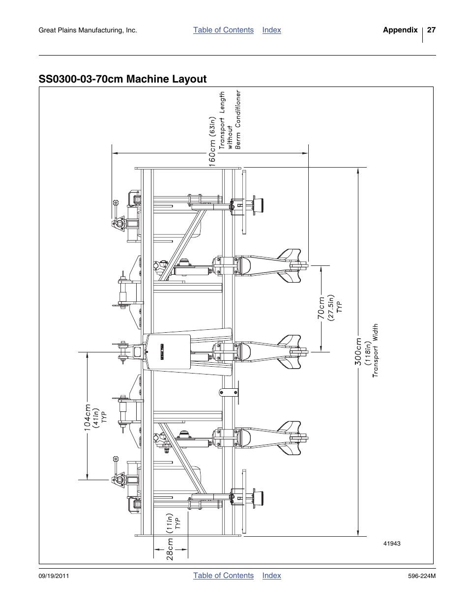 Ss0300-03-70cm machine layout | Great Plains SS0300 Operator Manual User Manual | Page 31 / 46