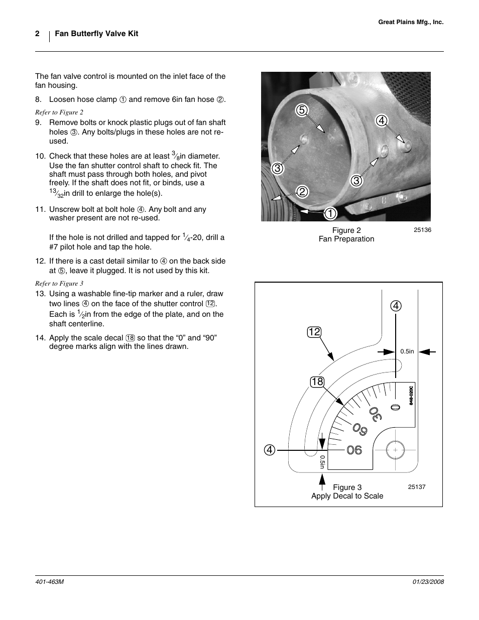 Great Plains Fan Butterfly Valve Kit User Manual | Page 2 / 4