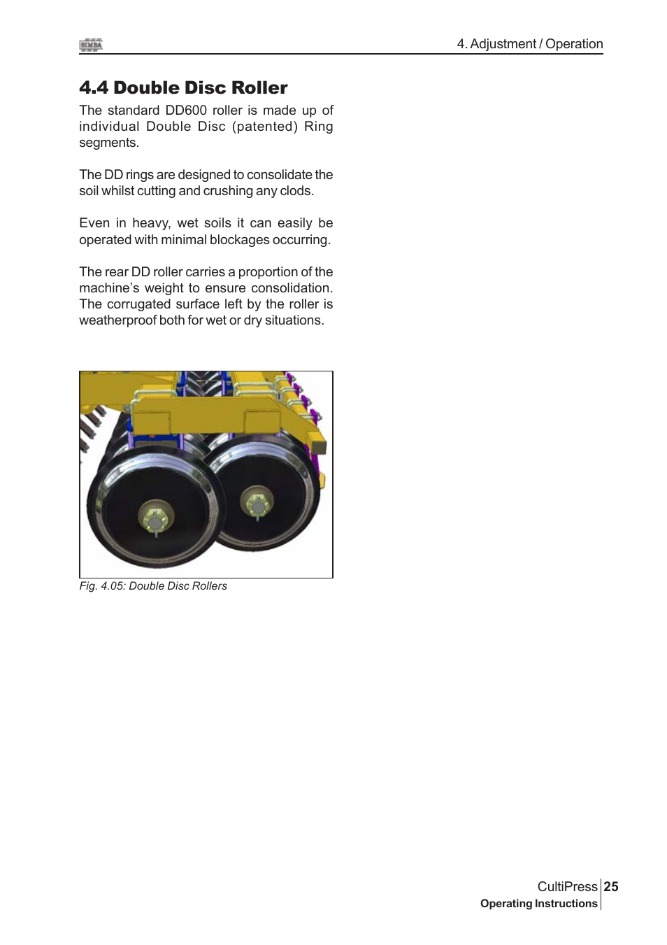 4 double disc roller | Great Plains P13114 2005 Operator Manual User Manual | Page 25 / 36