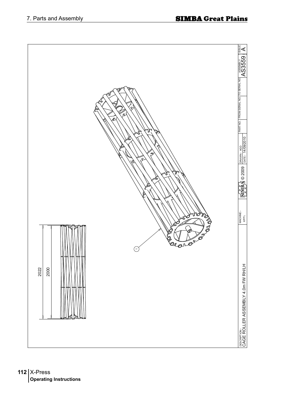 X-press, 112 7. parts and assembly, Aas 35 59 | Operating instructions | Great Plains P17917B Operator Manual User Manual | Page 112 / 136