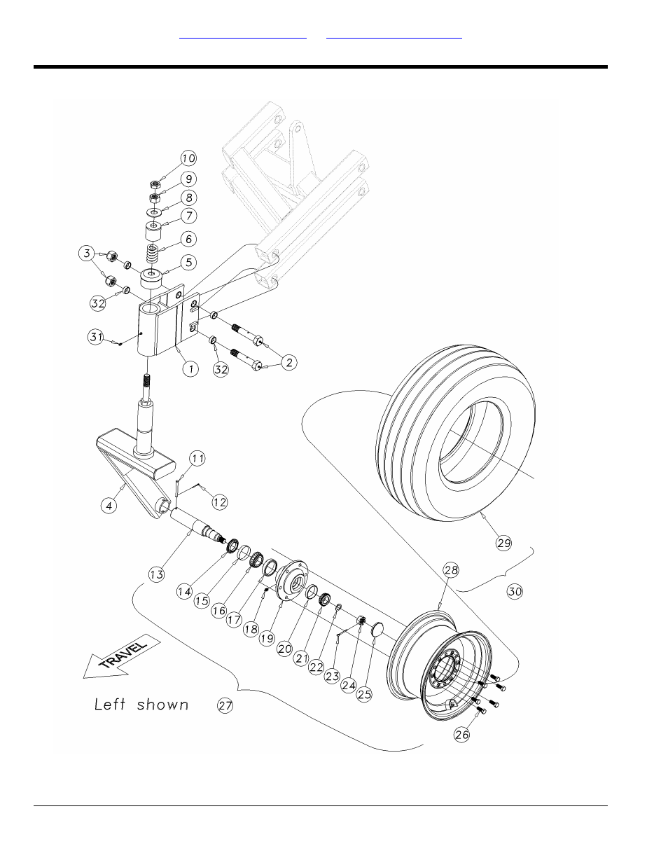 Caster wheel assembly | Great Plains 6328 Series VII Field Cultivator-Floating Hitch Parts Manual User Manual | Page 26 / 92