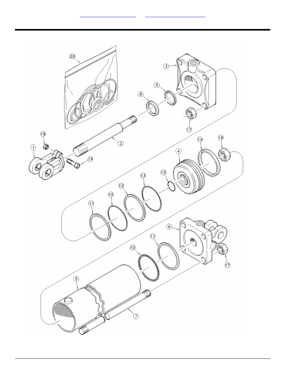 Midway hydraulic cylinder (810-480c) | Great Plains 6328 Series VII Field Cultivator-Floating Hitch Parts Manual User Manual | Page 48 / 92