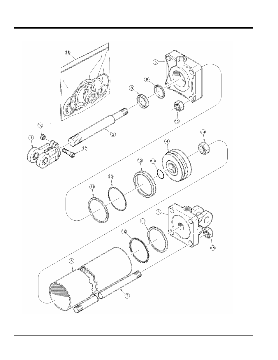 Midway hydraulic cylinder (810-484c) | Great Plains 6328 Series VII Field Cultivator-Floating Hitch Parts Manual User Manual | Page 52 / 92
