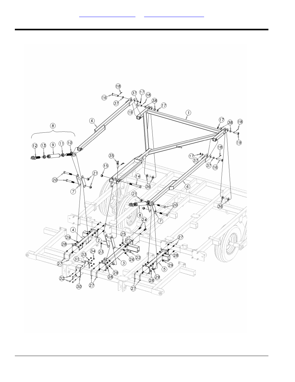 Floating hitch level bar assembly | Great Plains 6328 Series VII Field Cultivator-Floating Hitch Parts Manual User Manual | Page 8 / 92