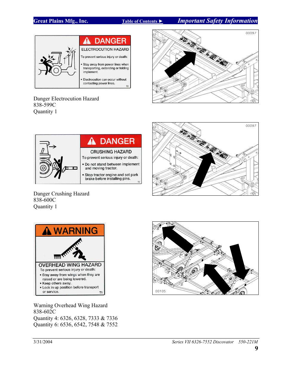 Important safety information | Great Plains 7552 Series VII Operator Manual User Manual | Page 13 / 109