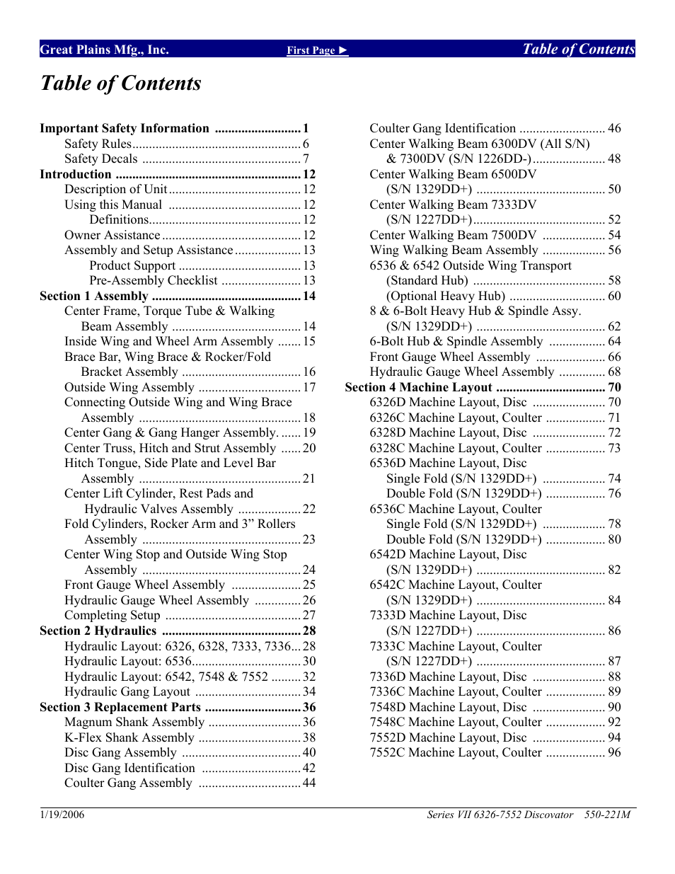 Great Plains 7552 Series VII Operator Manual User Manual | Page 2 / 109