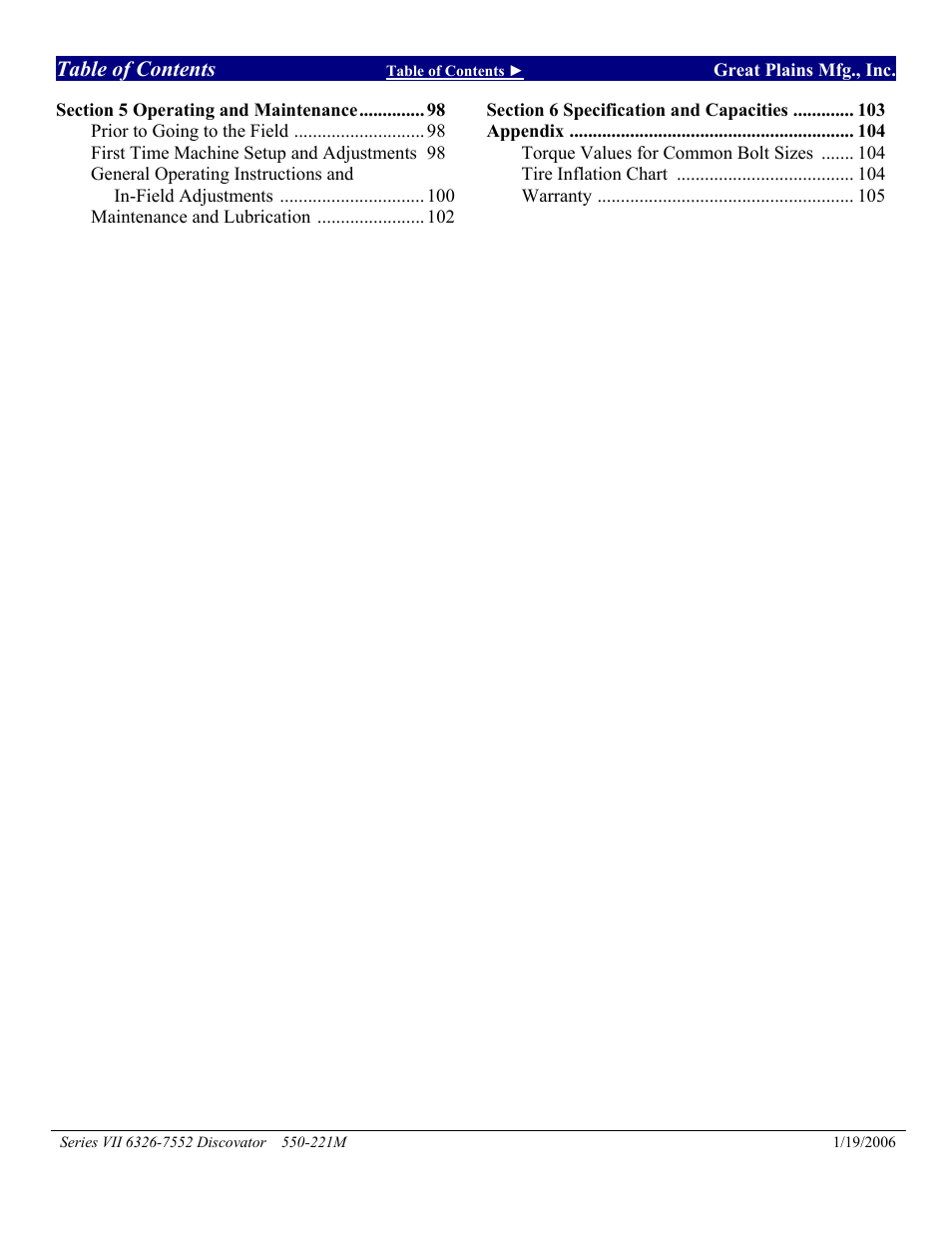 Great Plains 7552 Series VII Operator Manual User Manual | Page 3 / 109