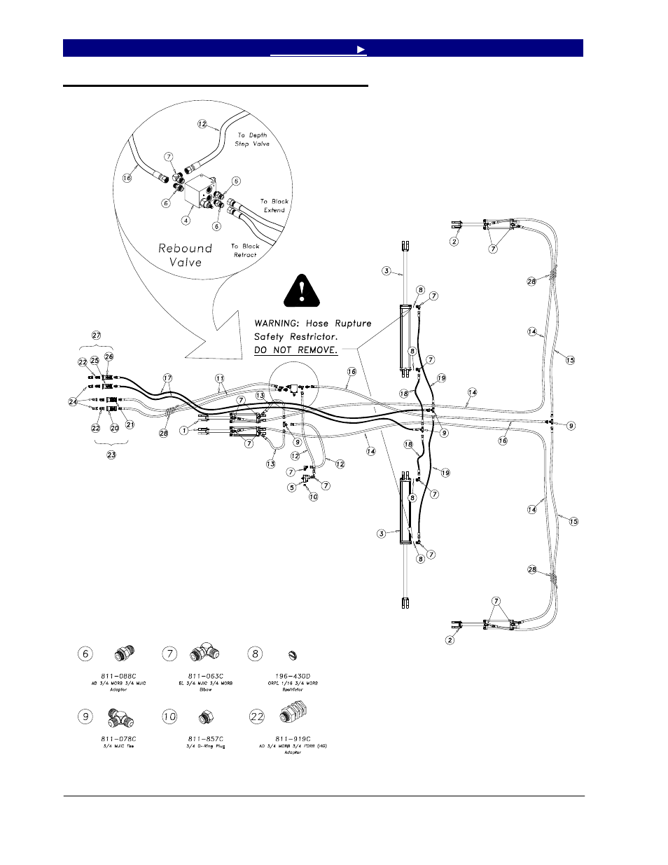 Section 2: hydraulics, Hydraulic layout: 6326, 6328, 7333 & 7336, Section 2 hydraulics | Hydraulic layout: 6326, 6328, 7333, 7336 | Great Plains 7552 Series VII Operator Manual User Manual | Page 32 / 109