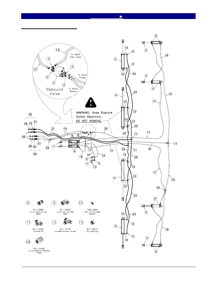 Hydraulic layout: 6536 | Great Plains 7552 Series VII Operator Manual User Manual | Page 34 / 109