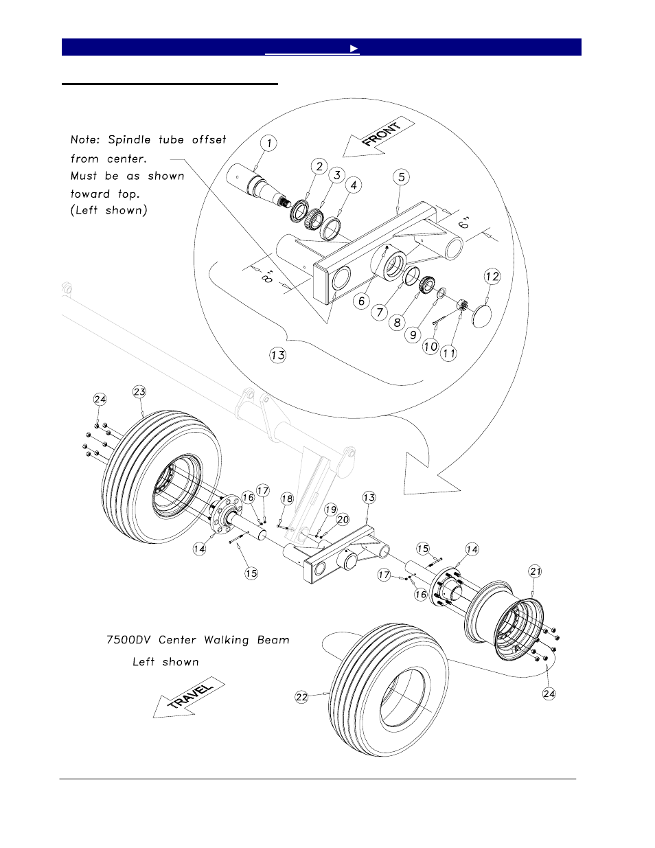 Center walking beam, 7500dv, Center walking beam 7500dv | Great Plains 7552 Series VII Operator Manual User Manual | Page 58 / 109
