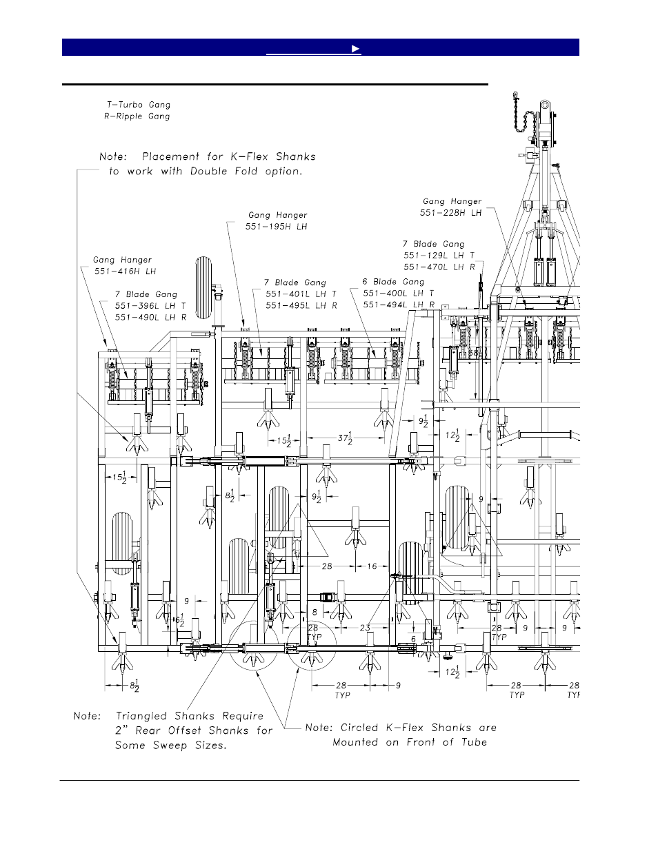 6536c machine layout, double fold, coulter, Double fold (s/n 1329dd+) | Great Plains 7552 Series VII Operator Manual User Manual | Page 84 / 109