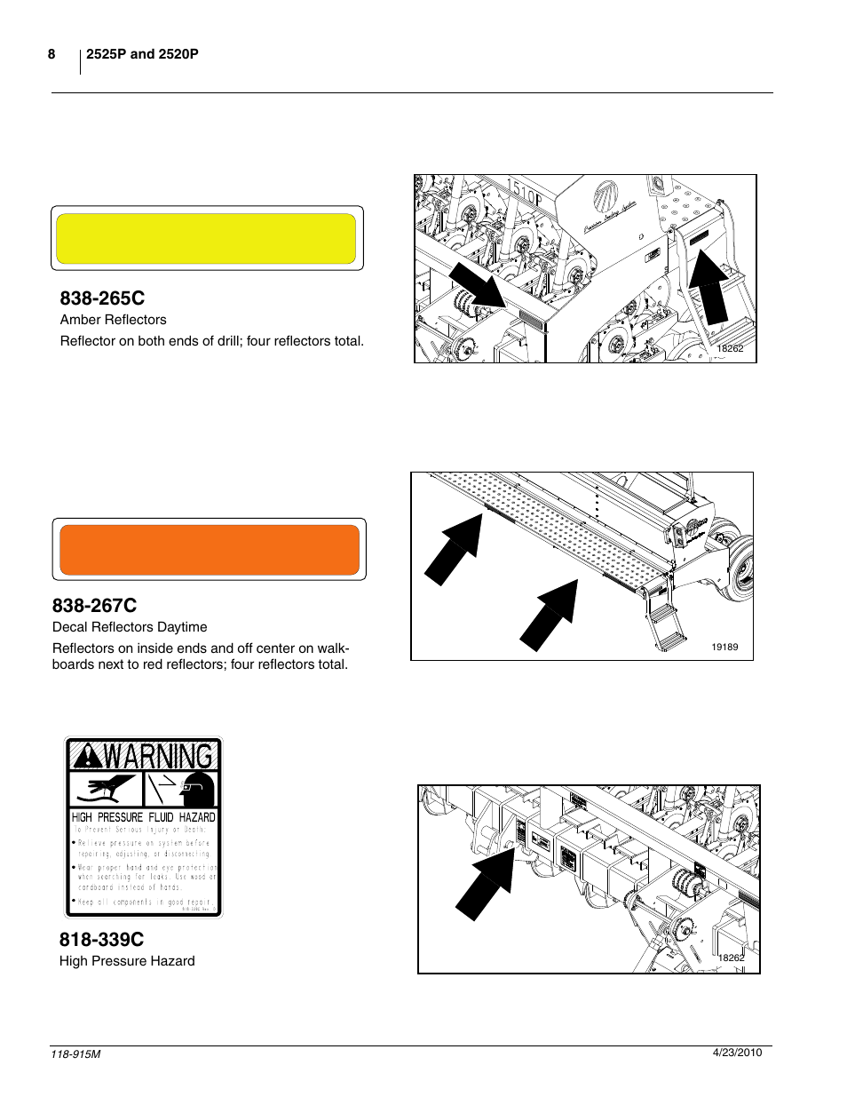 339c, 265c, 267c | Great Plains 2525P Operator Manual User Manual | Page 10 / 159