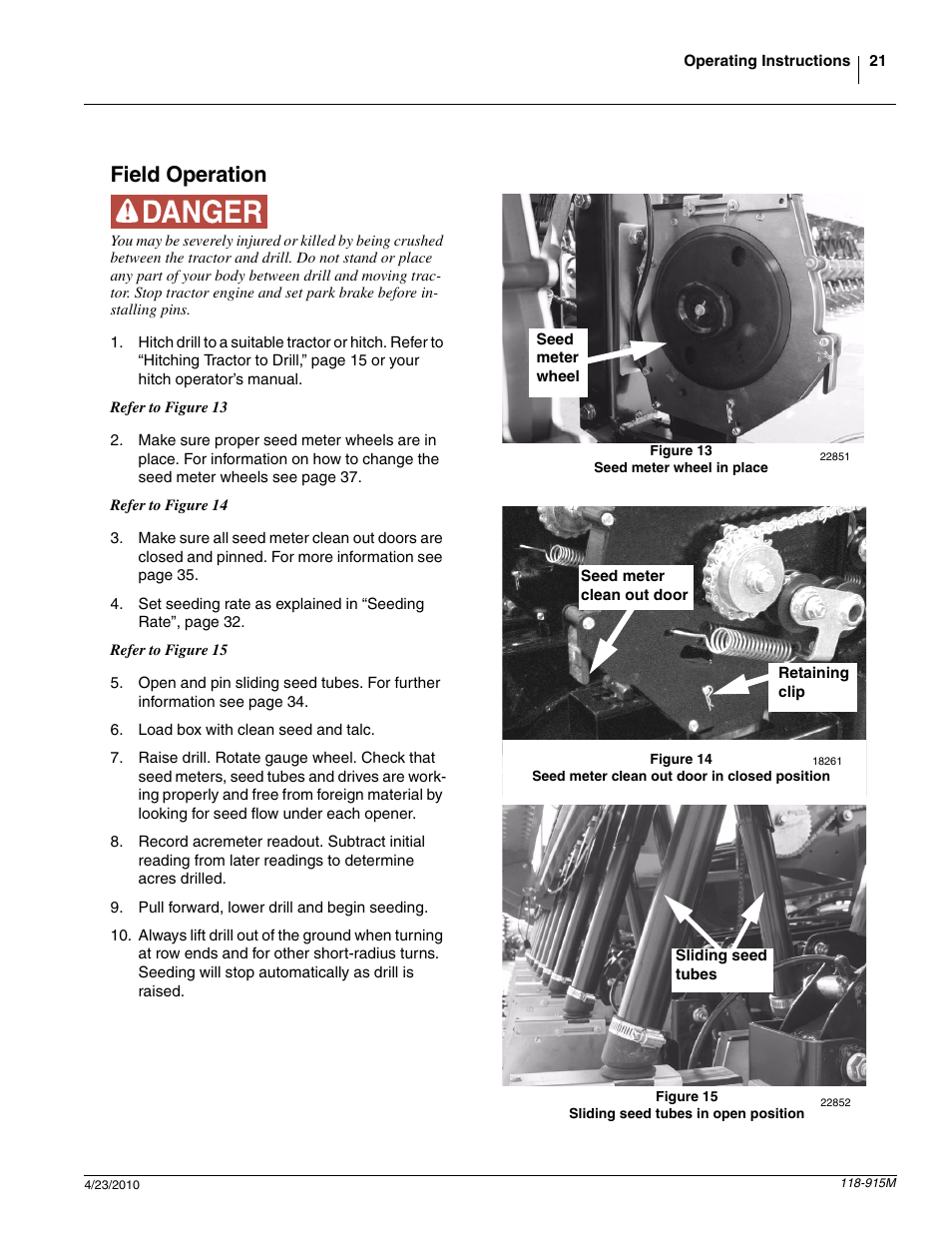 Field operation | Great Plains 2525P Operator Manual User Manual | Page 23 / 159