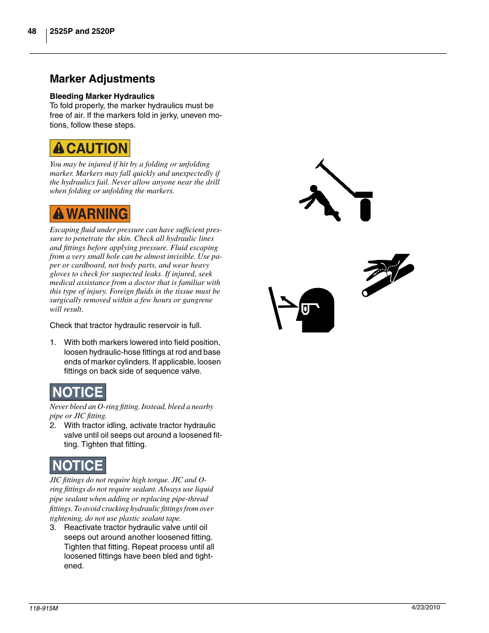Marker adjustments | Great Plains 2525P Operator Manual User Manual | Page 50 / 159