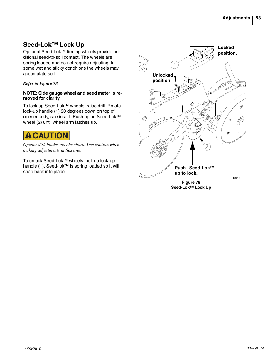Seed-lok™ lock up | Great Plains 2525P Operator Manual User Manual | Page 55 / 159