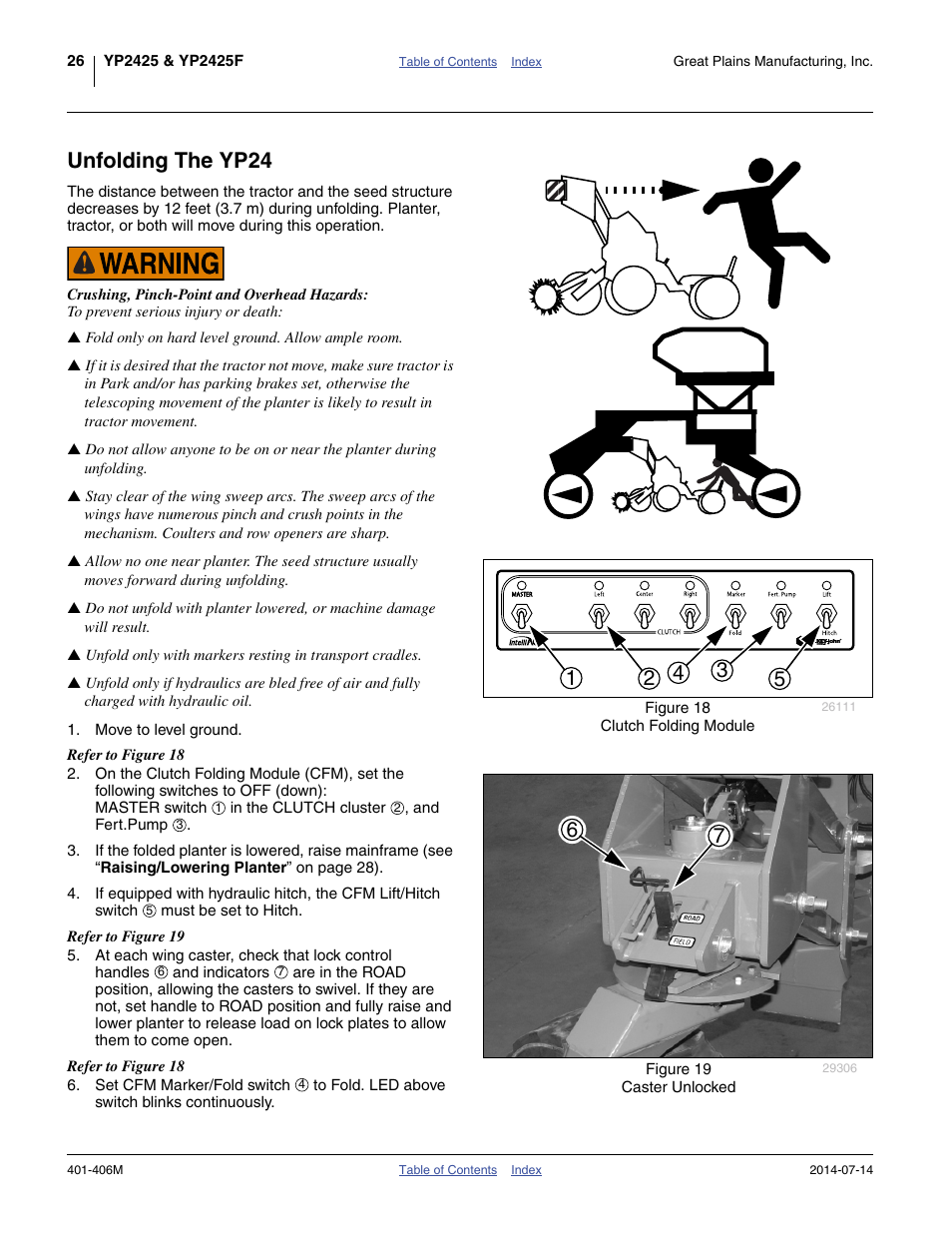 Unfolding the yp24 | Great Plains YP2425F-2470 Operator Manual User Manual | Page 30 / 162