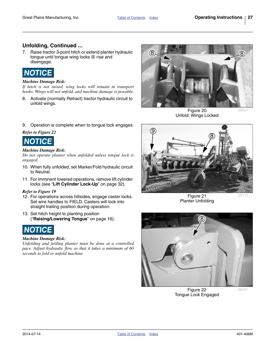 Unfolding, continued | Great Plains YP2425F-2470 Operator Manual User Manual | Page 31 / 162