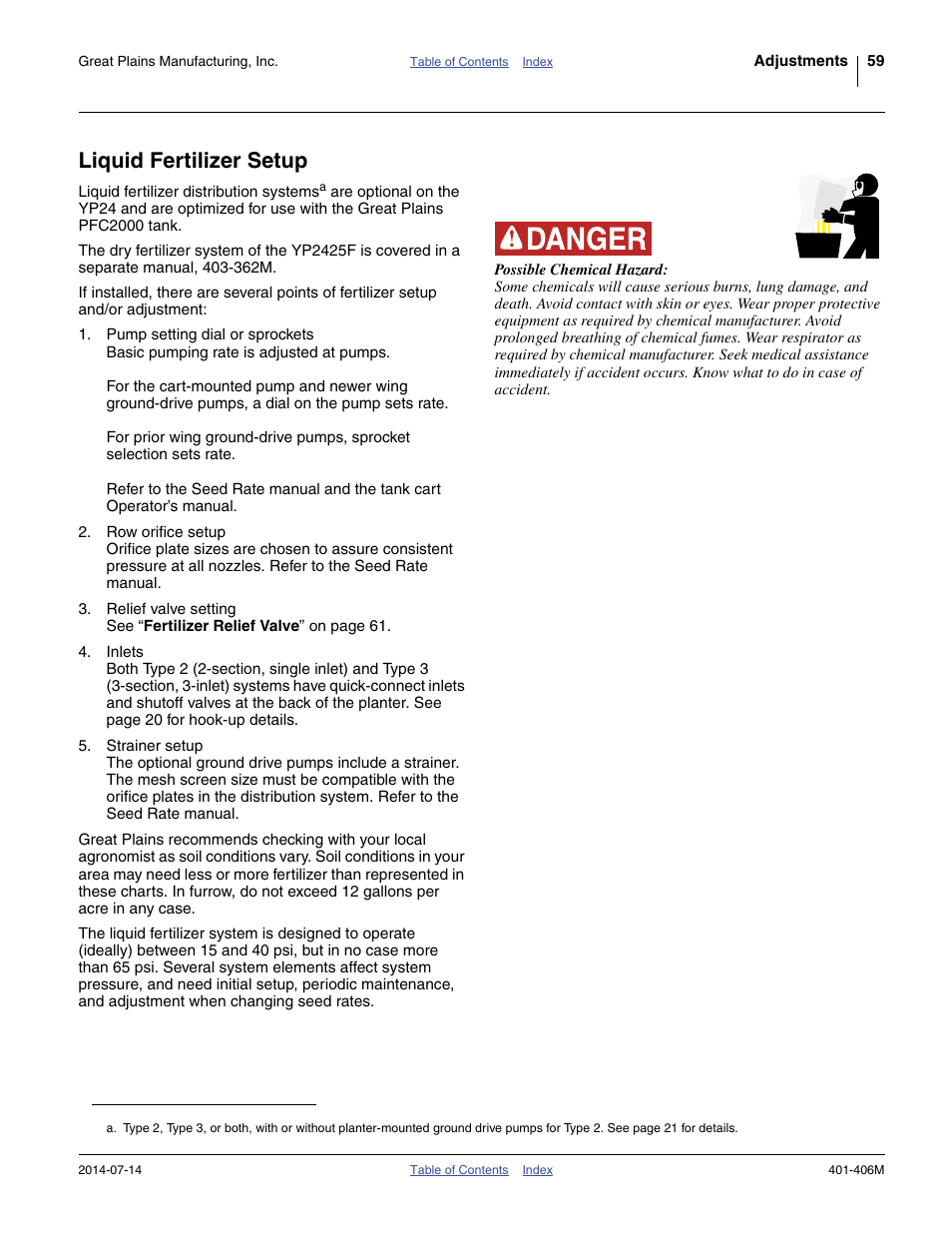 Liquid fertilizer setup | Great Plains YP2425F-2470 Operator Manual User Manual | Page 63 / 162