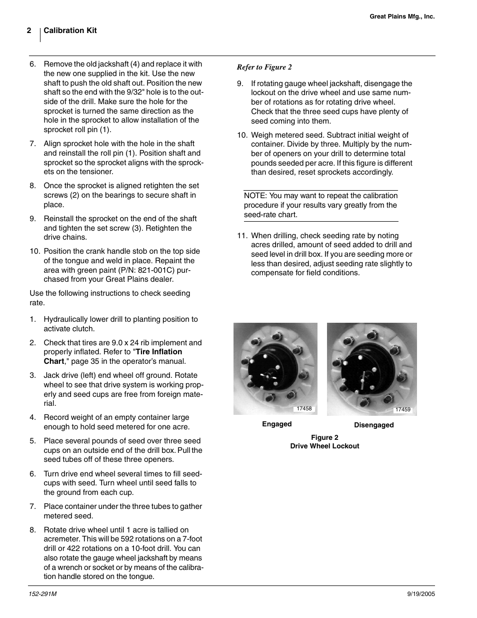 Great Plains 1005 Calibration Kit Assembly Instructions User Manual | Page 2 / 3
