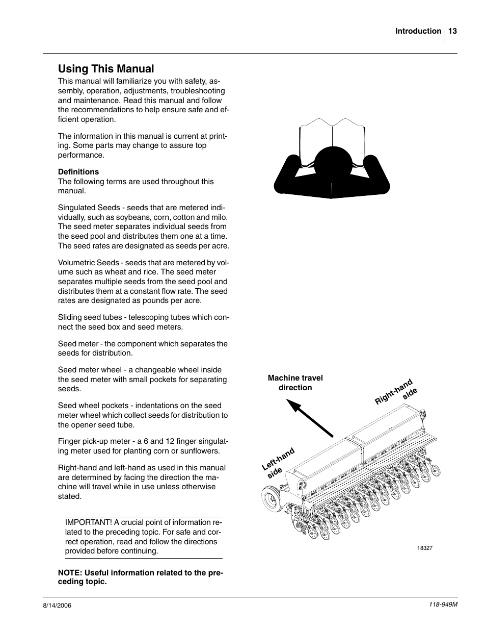 Using this manual, Definitions | Great Plains 1525P Operator Manual User Manual | Page 15 / 147