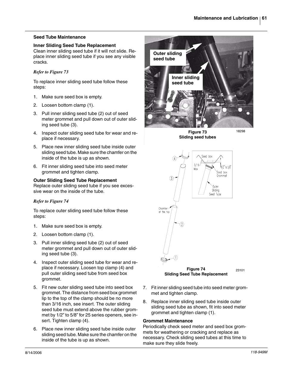 Grommet maintenance | Great Plains 1525P Operator Manual User Manual | Page 63 / 147
