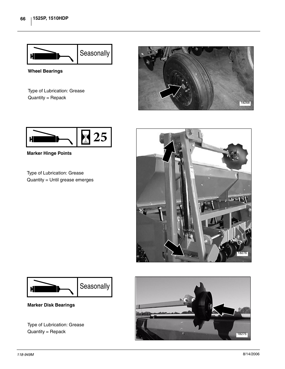 Seasonally | Great Plains 1525P Operator Manual User Manual | Page 68 / 147