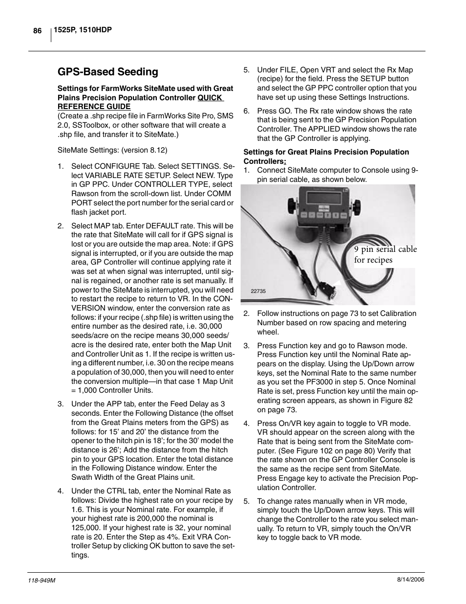 Gps-based seeding | Great Plains 1525P Operator Manual User Manual | Page 88 / 147