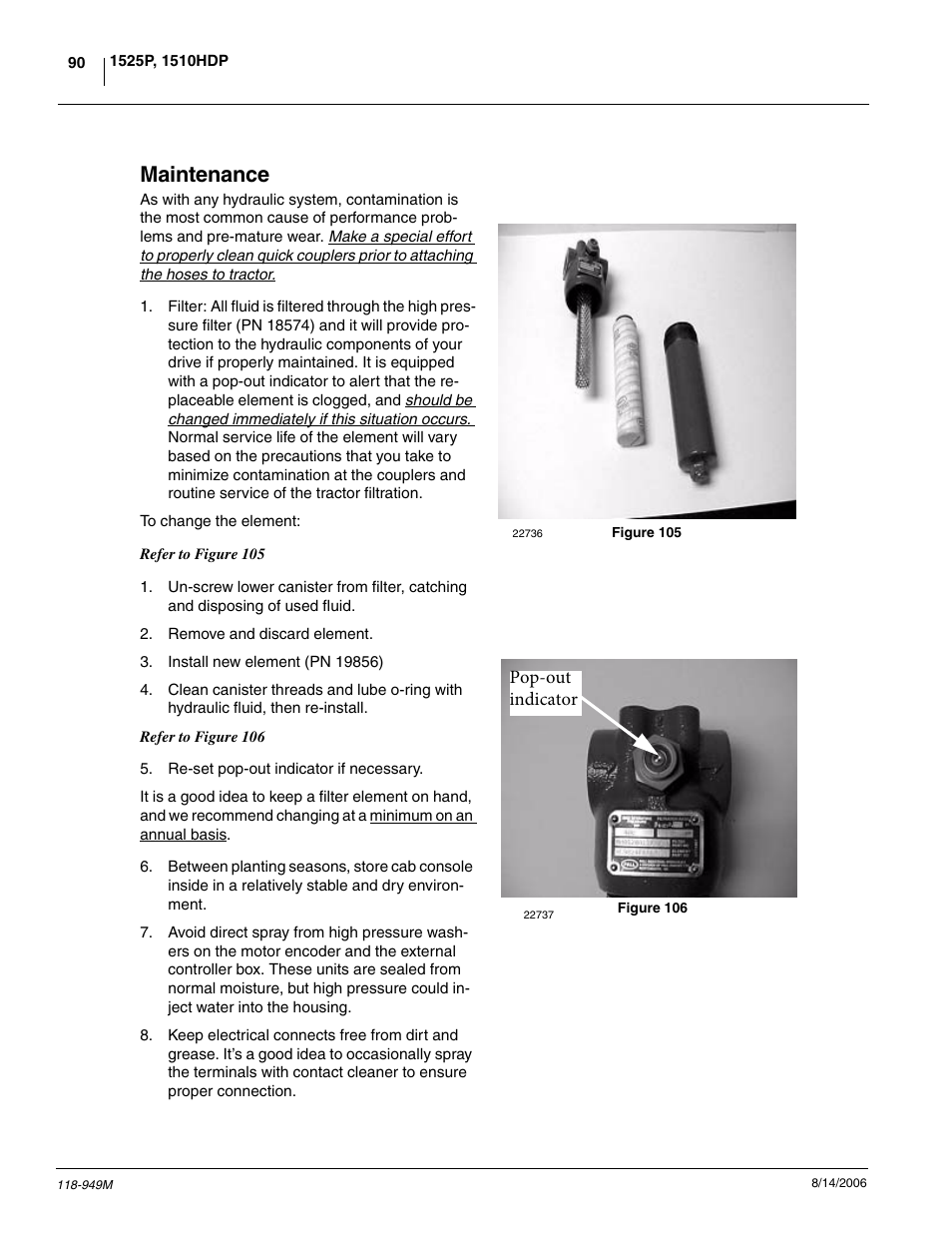Maintenance | Great Plains 1525P Operator Manual User Manual | Page 92 / 147