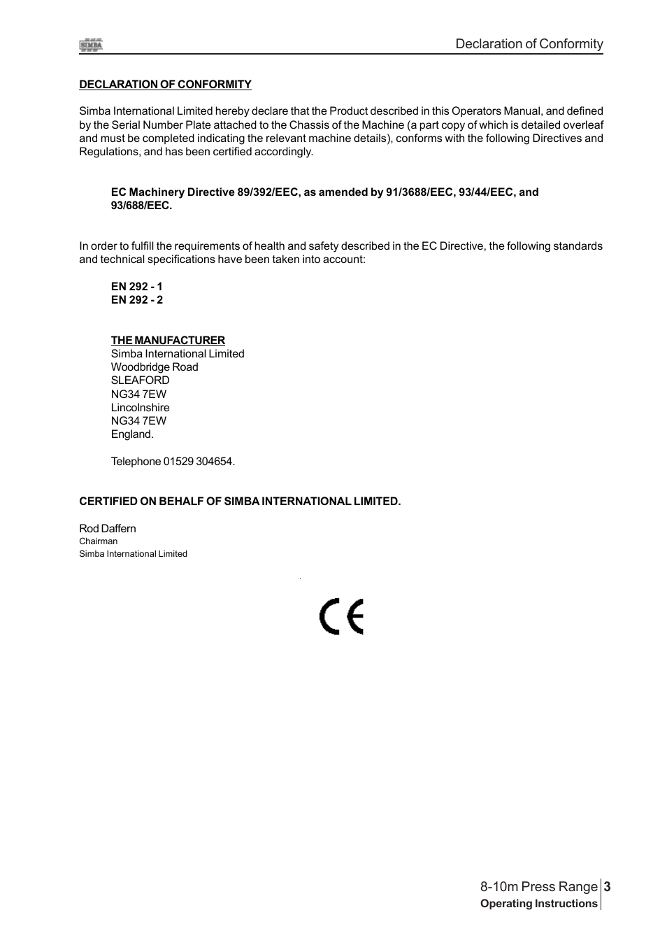 Great Plains 8-10m Press Range SN 12672+ Operator Manual User Manual | Page 3 / 44