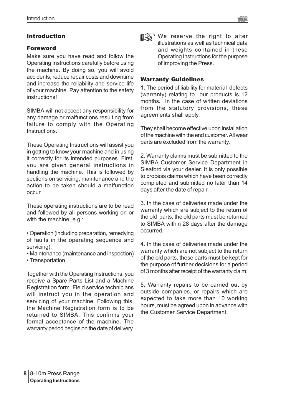 Great Plains 8-10m Press Range SN 12672+ Operator Manual User Manual | Page 8 / 44