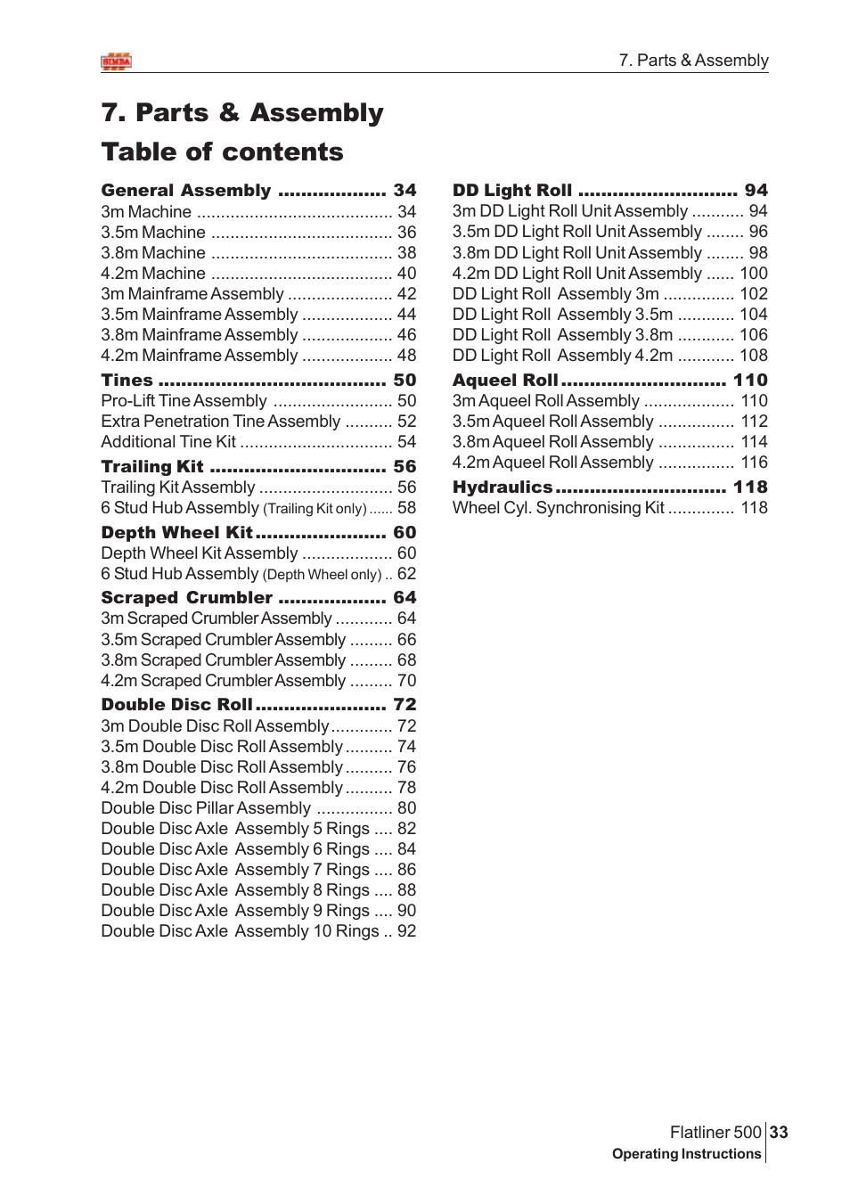 Great Plains Flatliner 500 2005 Assembly Instructions User Manual | 88 pages