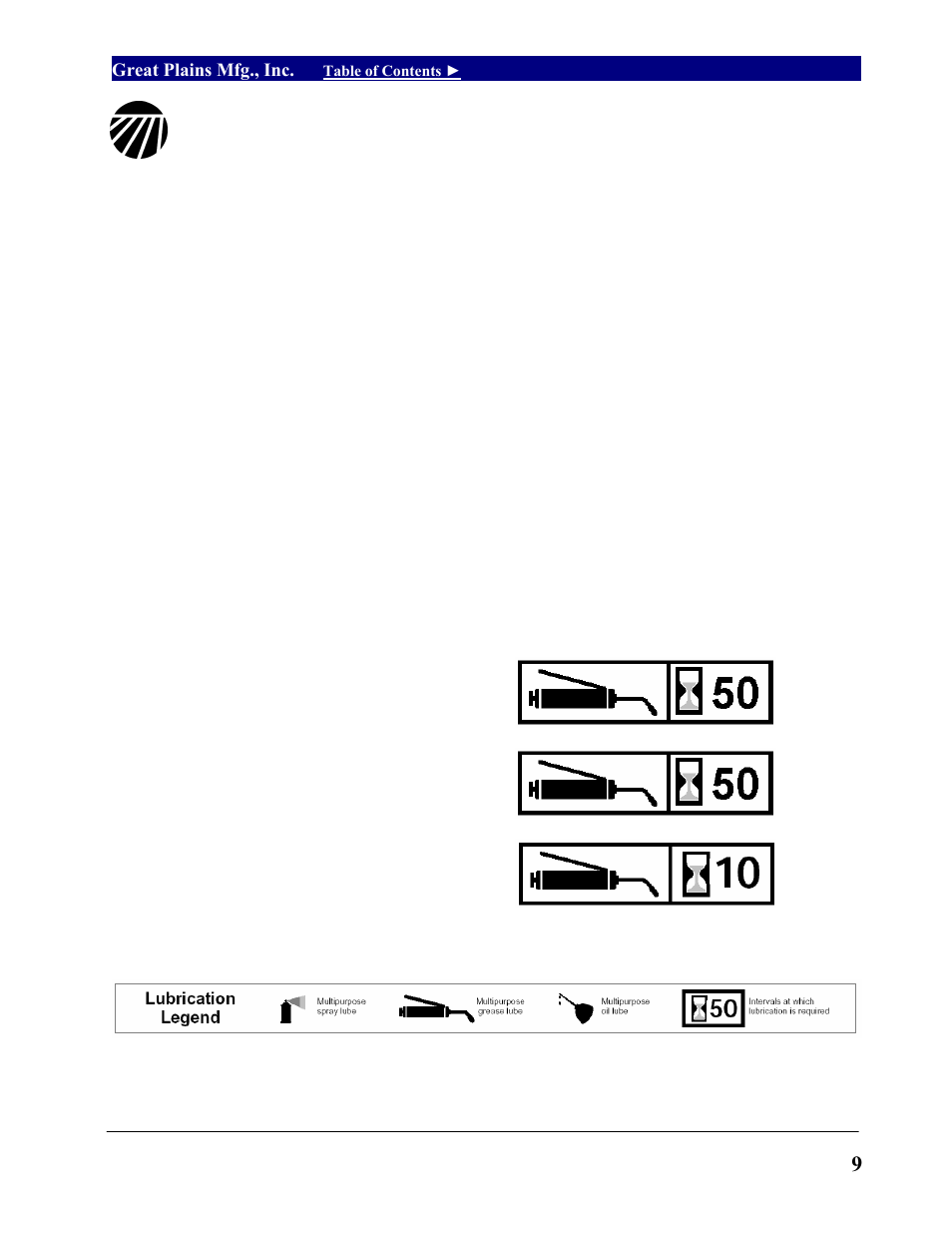 Section 4: maintenamce & lubrication, Maintenance & lubrication, Section 4 maintenance & lubrication | General maintenance, Lubrication | Great Plains VT7300 Operator Manual User Manual | Page 11 / 40