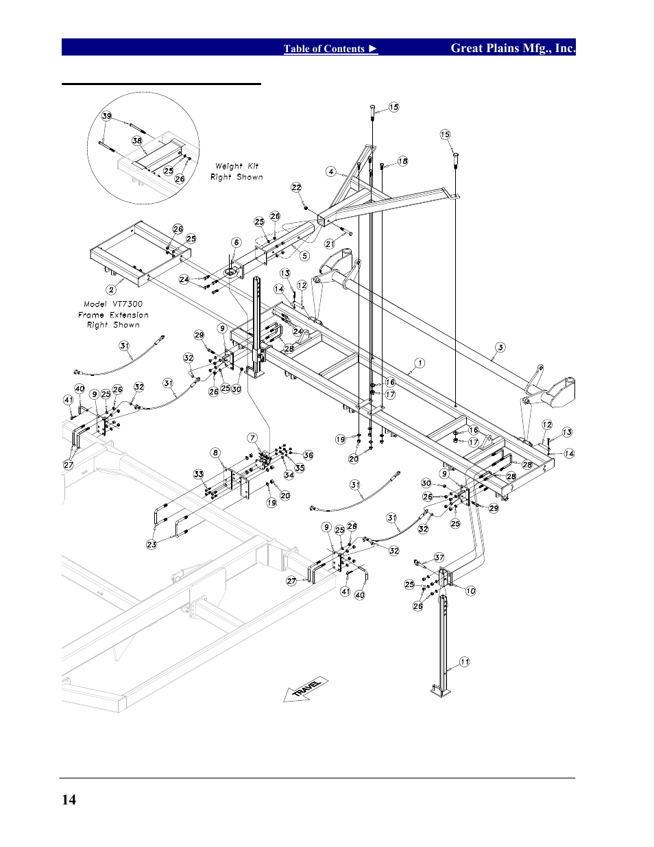 Seedbed conditioner frame | Great Plains VT7300 Operator Manual User Manual | Page 16 / 40