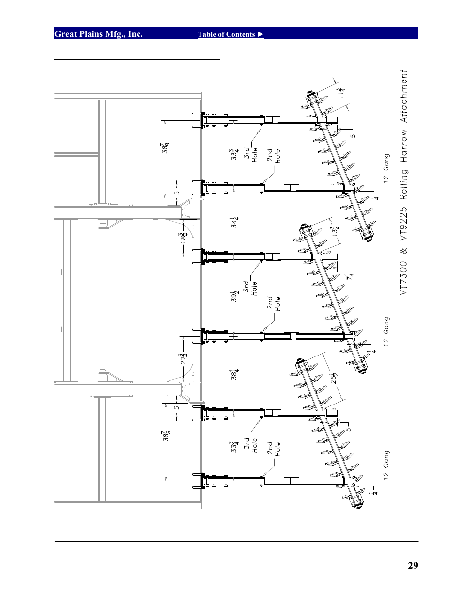 Vt7300 rolling harrow, Vt7300 & vt9225 rolling harrow | Great Plains VT7300 Operator Manual User Manual | Page 31 / 40