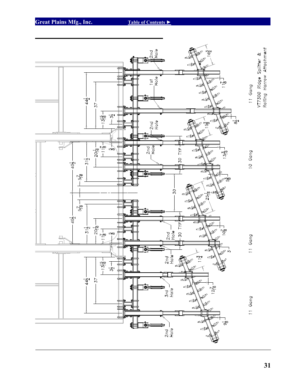 Vt7300 ridge splitter & rolling harrow | Great Plains VT7300 Operator Manual User Manual | Page 33 / 40