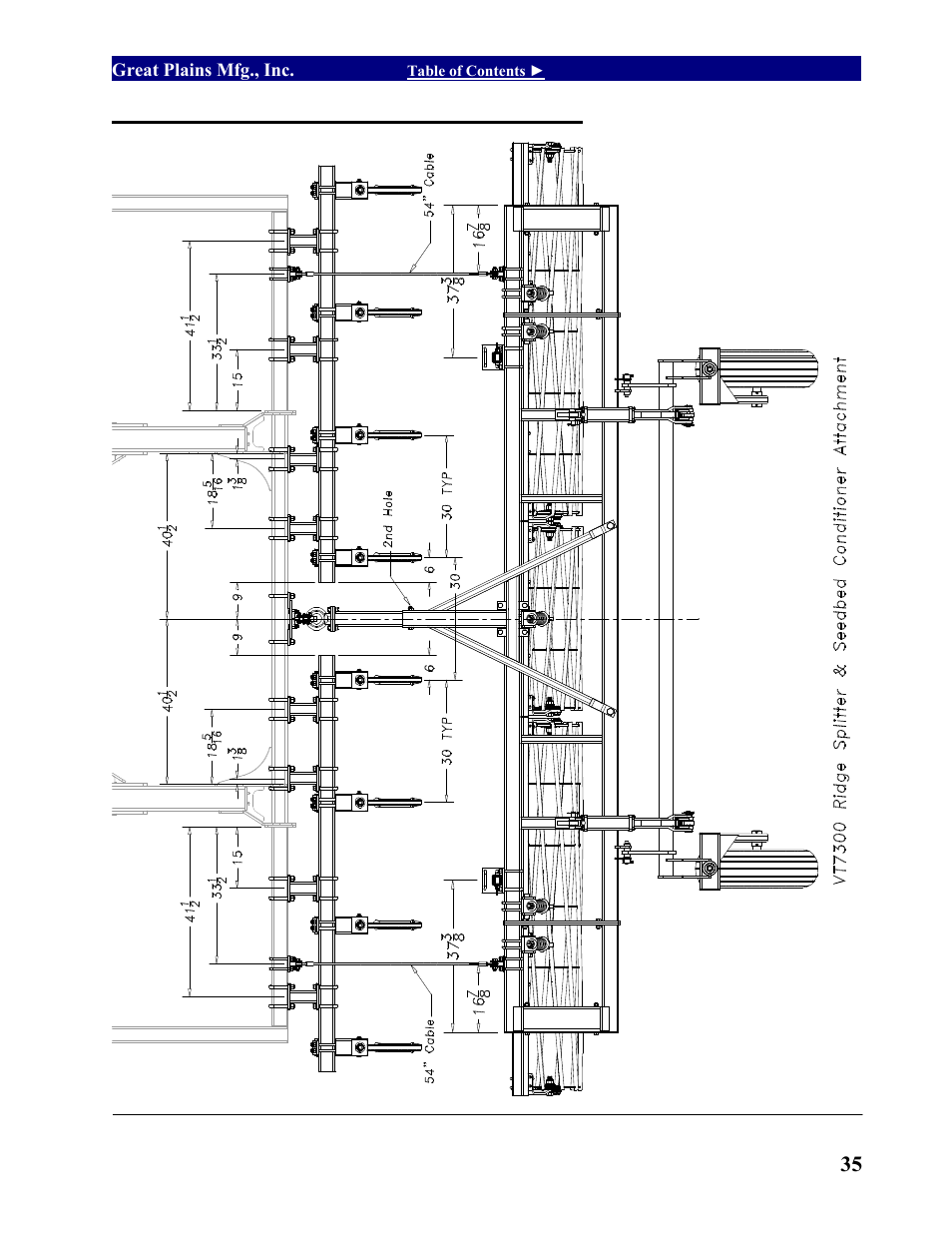 Vt7300 ridge splitter & seedbed conditioner | Great Plains VT7300 Operator Manual User Manual | Page 37 / 40