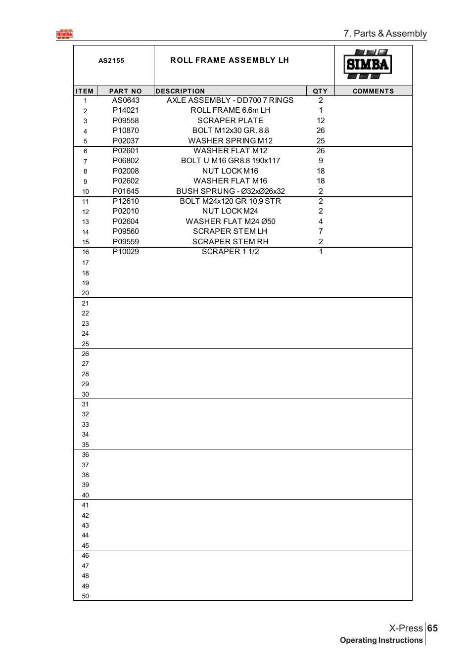 65 x-press, Parts & assembly | Great Plains AS2138 Assembly Instructions User Manual | Page 27 / 68