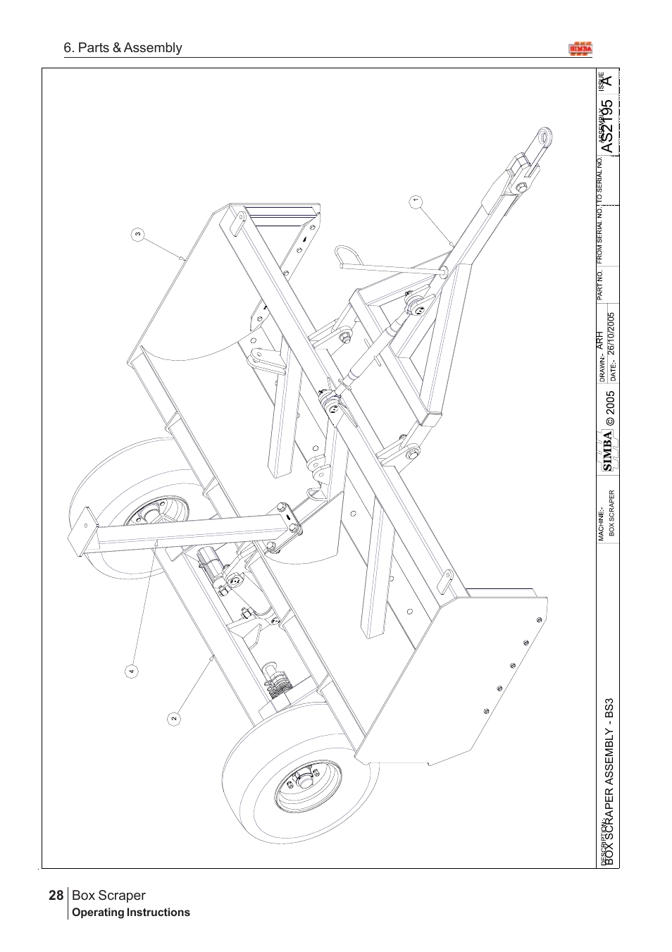 Aas 2195, Box scraper, 28 6. parts & assembly | Great Plains Box Scraper Assembly Instructions User Manual | Page 2 / 26