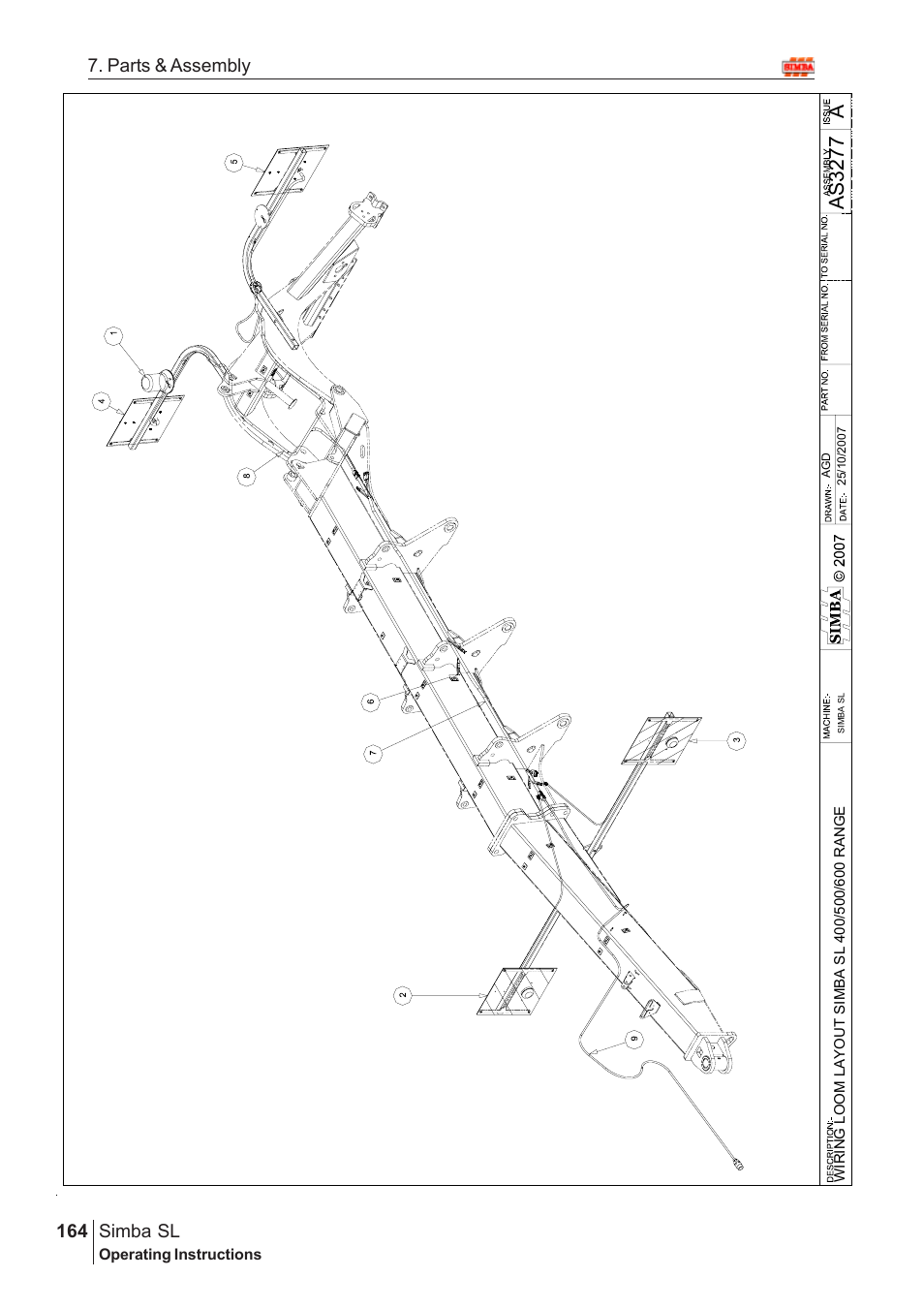 Aas3 277, Parts & assembly simba sl | Great Plains Simba SL 2009 Assembly Instructions User Manual | Page 130 / 156