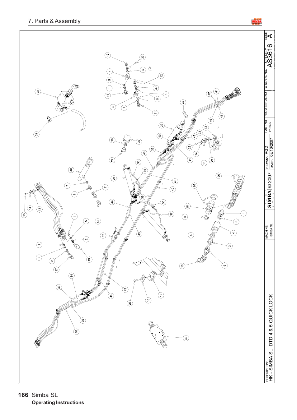 Aas3 61 6, Parts & assembly simba sl | Great Plains Simba SL 2009 Assembly Instructions User Manual | Page 132 / 156