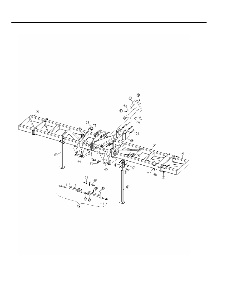 Frame, Center frame assembly, Selected models | Great Plains SS1700 Parts Manual User Manual | Page 6 / 42