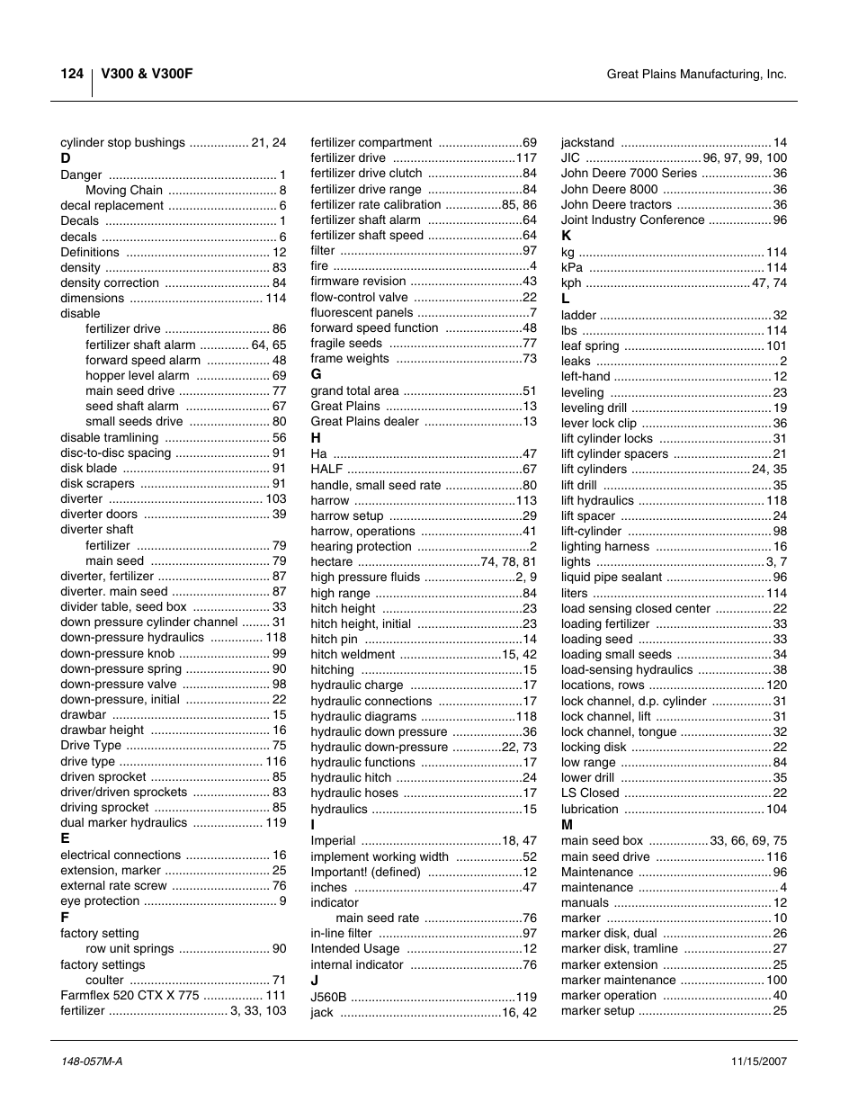 Great Plains V-300F Operator Manual User Manual | Page 128 / 132