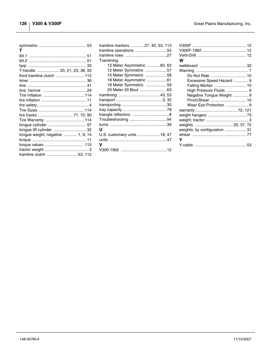 Great Plains V-300F Operator Manual User Manual | Page 130 / 132