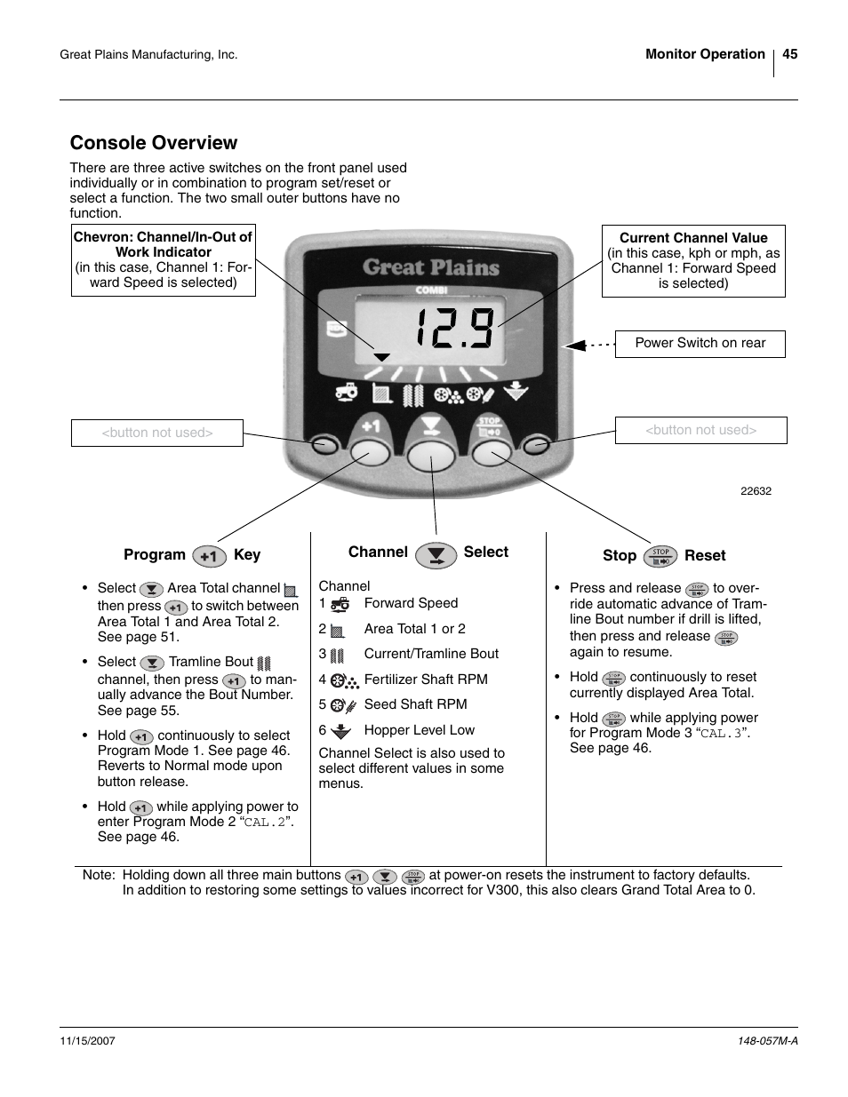 Console overview | Great Plains V-300F Operator Manual User Manual | Page 49 / 132