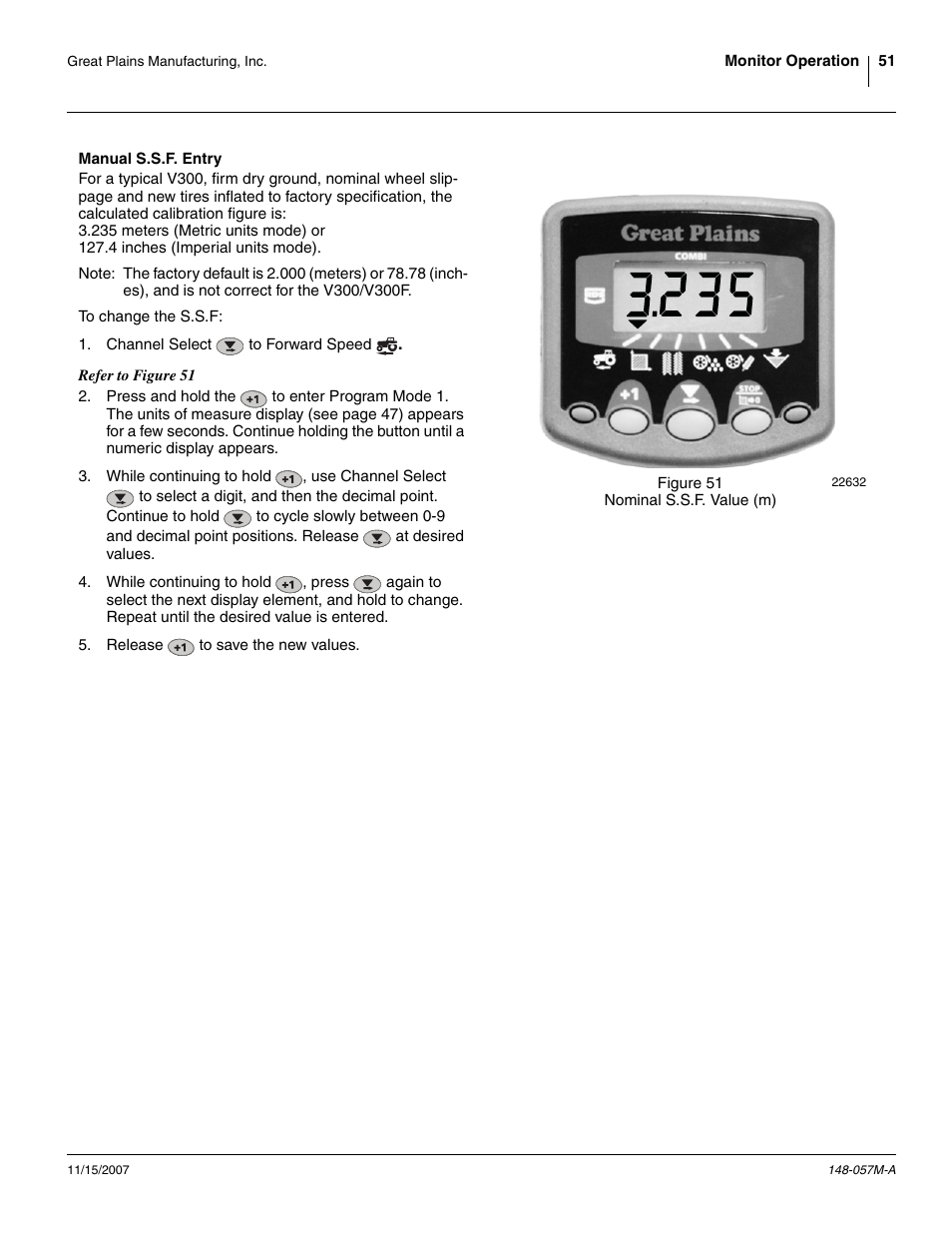 Manual s.s.f. entry | Great Plains V-300F Operator Manual User Manual | Page 55 / 132