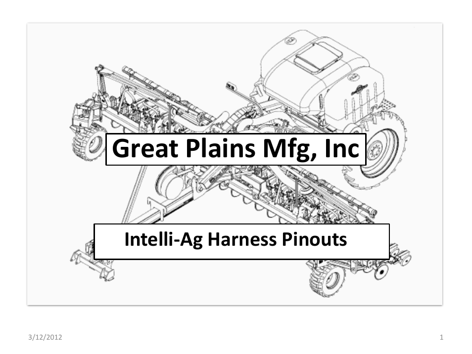 Great Plains IntelliAg Harness Pinouts User Manual | 43 pages